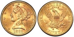 5 dollar (Coronet Head-Half Eagle) from United States