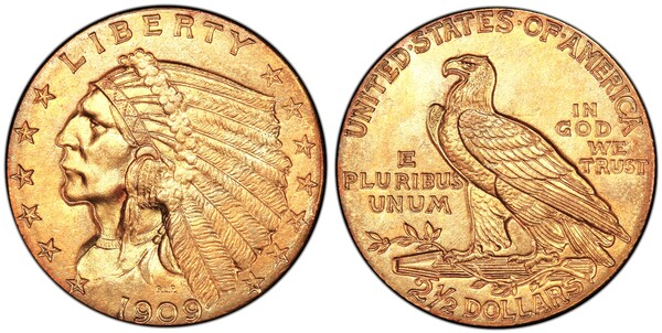 Photo of 2 1/2 dollars (Indian Head-Quarter Eagle)