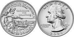 1/4 dollar (George Washington - Cruzando el río Delaware) from USA