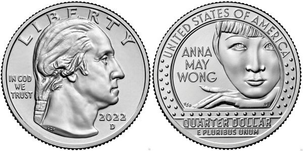 Photo of 1/4 dollar (Mujeres famosas - Anna May Wong)
