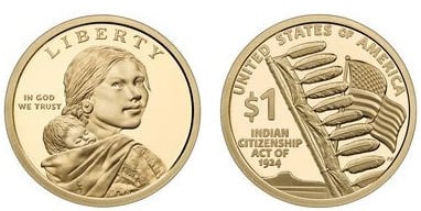 Photo of 1 dollar (Ley de ciudadanía india de 1924)