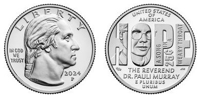 Photo of 1/4 dollar (Rev. Dr. Pauli Murray)
