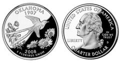 1/4 dollar (50 U.S. States - Oklahoma) from United States