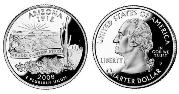 Photo of 1/4 dollar (50 Estados de los EEUU - Arizona)