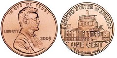 1 cent (Lincoln Penny) Presidency in Washington, D.C. from USA