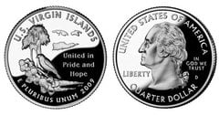 1/4 dollar (Distritos y Territorios - US Virgin Islands) from USA