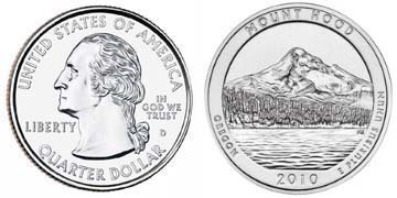 Photo of 1/4 dollar (America The Beautiful - Mount Hood National Park, Oregon)