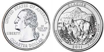 Photo of 1/4 dollar (America The Beautiful - Glacier National Park)