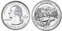 1/4 dollar (America The Beautiful - Olympic National Park, Washington) from USA