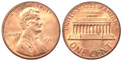 1 cent (Lincoln Memorial) from United States
