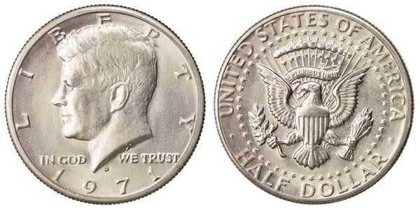 Photo of 1/2 dollar (50 cents) (Kennedy Half Dollar)