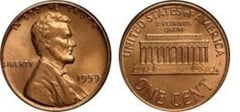 1 cent (Lincoln Memorial) from USA