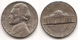 Photo of 5 cents (Jefferson)