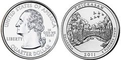 1/4 dollar (America The Beautiful - Chickasaw National Park, Oklahoma) from United States
