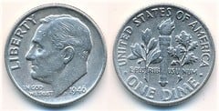 1 dime (10 cents) (Roosevelt Silver Dime) from United States