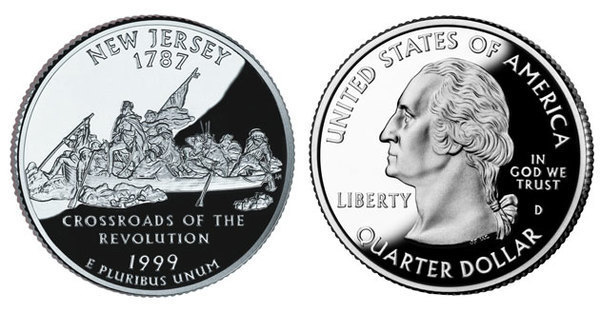 Photo of 1/4 dollar (50 Estados de los EEUU - New Jersey)