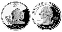 1/4 dollar (50 U.S. States - Kansas) from United States