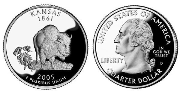 Photo of 1/4 dollar (50 Estados de los EEUU - Kansas)
