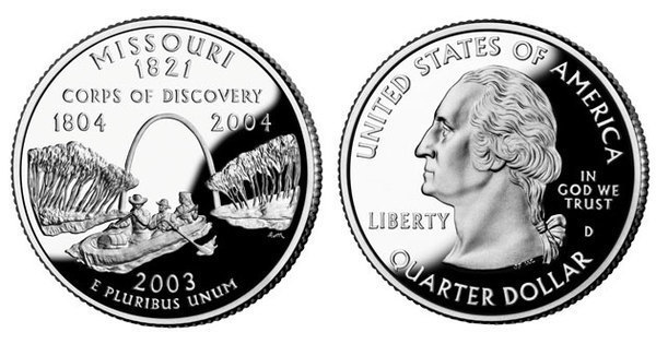 Photo of 1/4 dollar (50 Estados de los EEUU - Missouri)