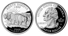 1/4 dollar (50 U.S. States - North Dakota) from United States