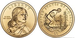 1 dollar (Sacagawea Dollar - Native American Dollar - Planting Crops) from United States