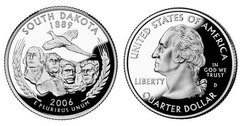 1/4 dollar (50 U.S. States - South Dakota) from United States