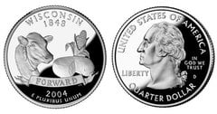 1/4 dollar (50 Estados de los EEUU - Wisconsin) from United States