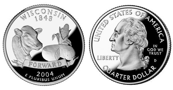 Photo of 1/4 dollar (50 Estados de los EEUU - Wisconsin)