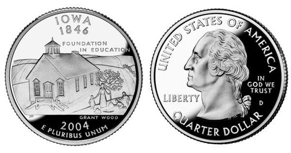 Photo of 1/4 dollar (50 Estados de los EEUU - Iowa)