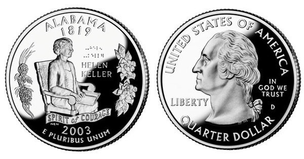 Photo of 1/4 dollar (50 Estados de los EEUU - Alabama)