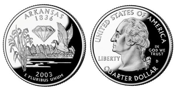Photo of 1/4 dollar (50 Estados de los EEUU - Arkansas)