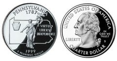 1/4 dollar (50 U.S. States - Pennsylvania) from United States
