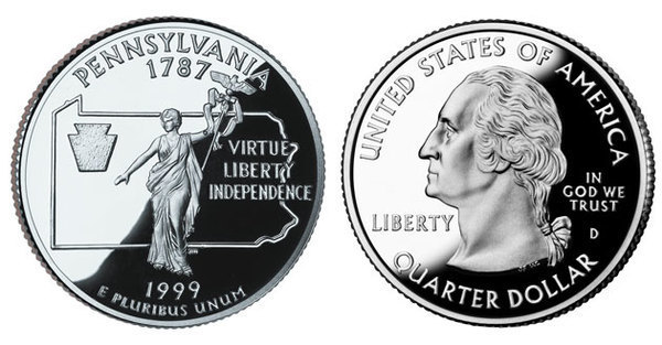 Photo of 1/4 dollar (50 Estados de los EEUU - Pennsylvania)