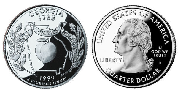Photo of 1/4 dollar (50 Estados de los EEUU - Georgia)