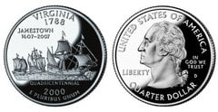 1/4 dollar (50 U.S. States - Virginia) from United States