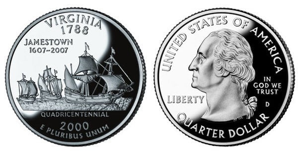 Photo of 1/4 dollar (50 Estados de los EEUU - Virginia)