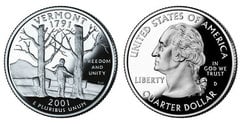1/4 dollar (50 Estados de los EEUU - Vermont) from United States
