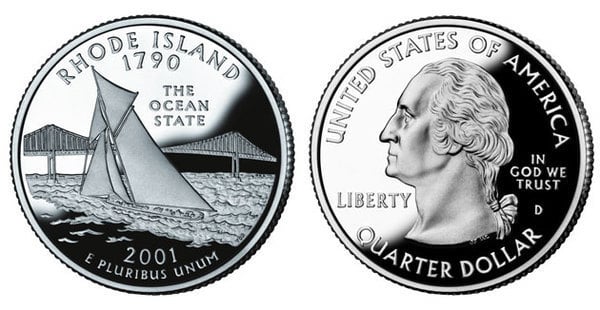 Photo of 1/4 dollar (50 Estados de los EEUU - Rhode Island)