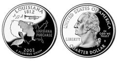 1/4 dollar (50 U.S. States - Louisiana) from United States