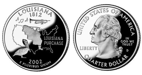 Photo of 1/4 dollar (50 Estados de los EEUU - Louisiana)
