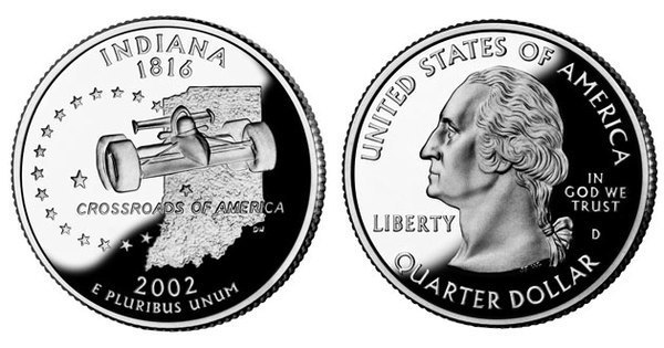 Photo of 1/4 dollar (50 Estados de los EEUU - Indiana)