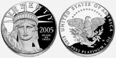 100 dollars (American Platinum Eagle) from United States