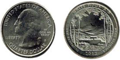 Photo of 1/4 dollar (America The Beautiful - White Mountain, New Hampshire)