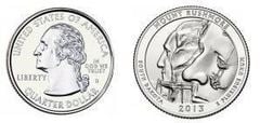 1/4 dollar (America The Beautiful - Mount Rushmore) from USA
