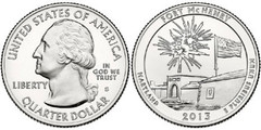1/4 dollar (America The Beautiful - Fort McHenry) from USA
