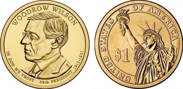 Photo of 1 dollar (Presidentes de los EEUU - Woodrow Wilson)