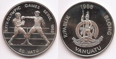 50 vatu (XXIV Juegos Olímpicos de verano, Seúl 1988 - Boxeo) from Vanuatu