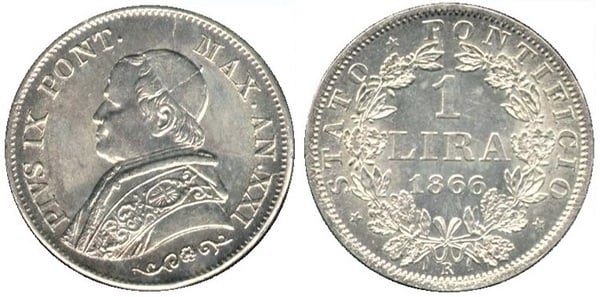 Photo of 1 lira (Pio IX)