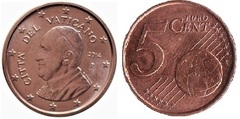 5 euro cent (Francisco I) from Vaticano