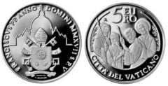 5 euro (50th World Peace Day) from Vaticano